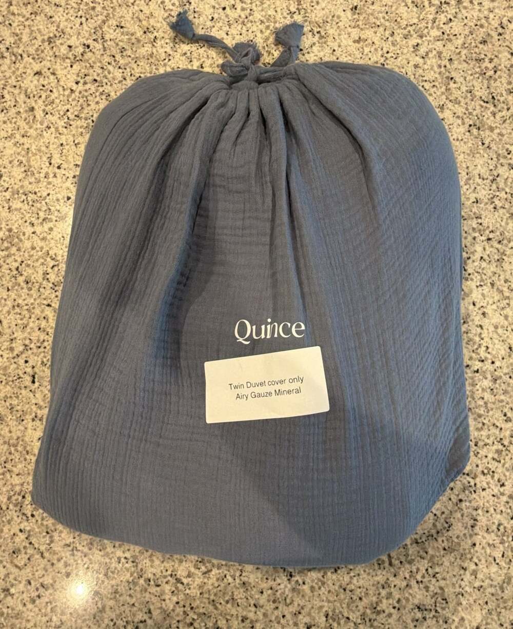 Quince Organic Cotton Airy Gauze Twin Duvet Cover Only Mineral
